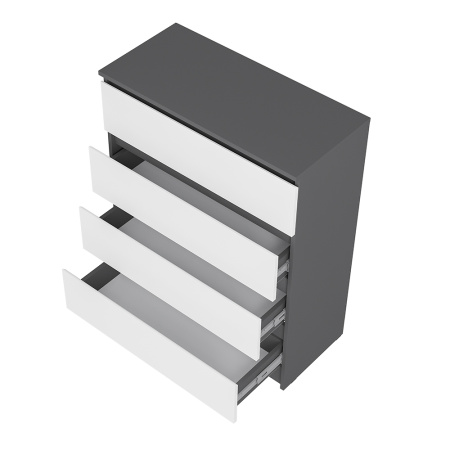 Комод "Шарм" КМ-02 (Графит/ Белый)