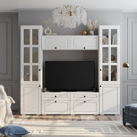 Шкаф навесной "Софт" ШКН-01 (Белый/Эмаль белая (F26))