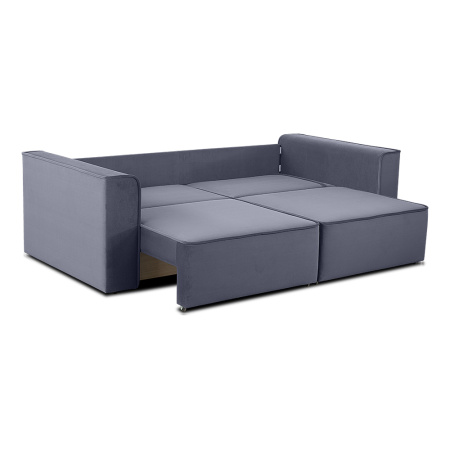 Диван прямой Бергамо выкатной 2х секционный НПБ (ткань: Model Dark Grey)