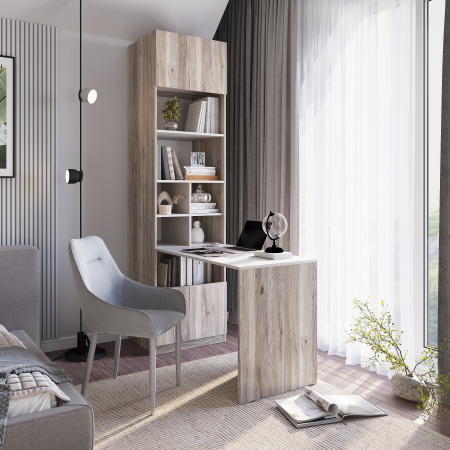 Стол-шкаф "Урбан" СШ-01 (Дуб смоки/Кашемир)