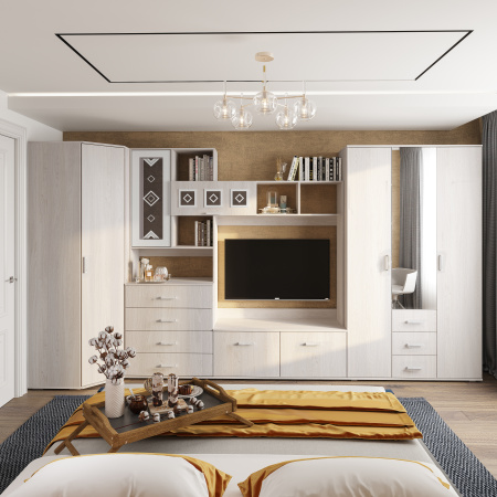 "Белла" шкаф угловой (ясень белый)