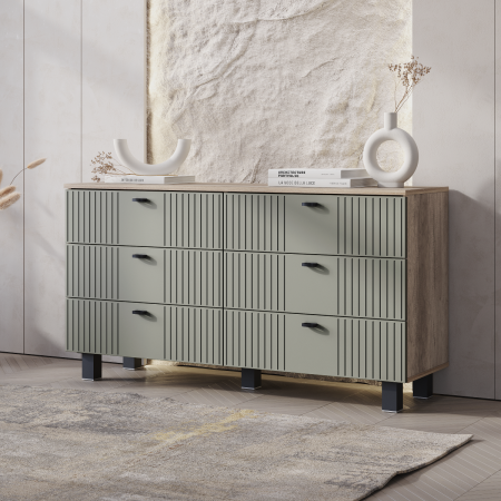 Комод "Олива" КМ-04 (Дуб каньон/MF12 Эвкалипт)