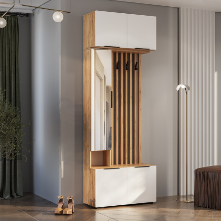 Шкаф навесной "Сандра" ШКН-02 (Крафт/Белый)