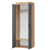 Шкаф 2-х створчатый "Прима" ШК-03 (графит/дуб каньон)