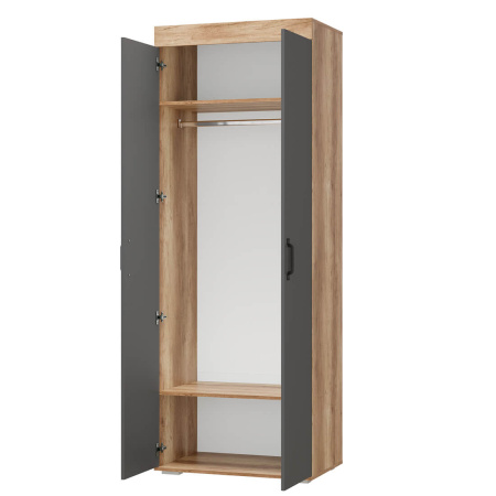 Шкаф 2-х створчатый "Прима" ШК-03 (графит/дуб каньон)