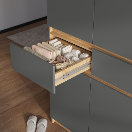 Шкаф 4-х створчатый "Багира" ШК-13 (Крафт/Графит)