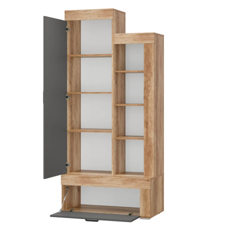 Шкаф многофункциональный "Прима" ШК-18 (графит/дуб каньон)