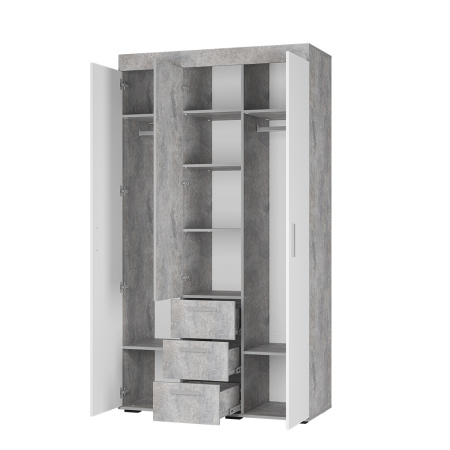 "Инстайл" Шкаф для белья ШК-30 (бетон/белый)