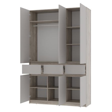 Шкаф 3-х створчатый "Багира" ШК-08 (Дуб смоки/Кашемир)