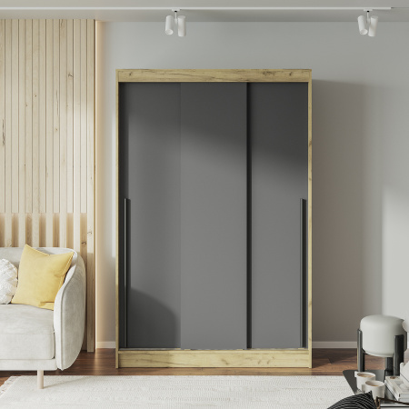 Шкаф-купе "Тайм" ШКК-03 МБ (крафт/графит)