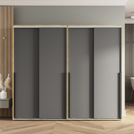 Шкаф-купе "Тайм" ШКК-03 МБ (крафт/графит)