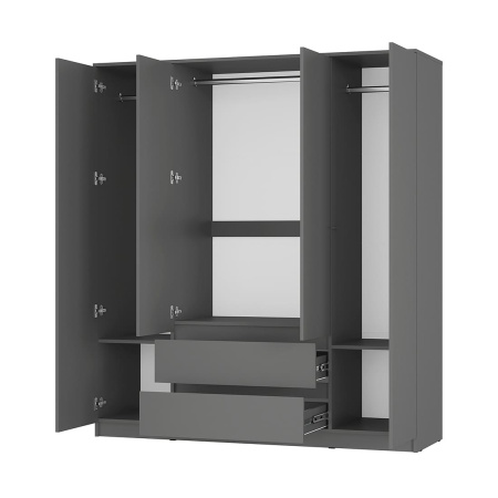 Шкаф 4-х створчатый "Симпл" ШК-13 (графит)