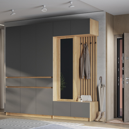 Шкаф 3-х створчатый "Багира" ШК-08 (Крафт/Графит)