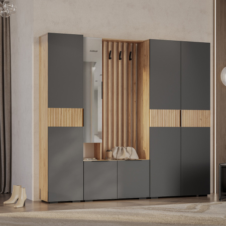 Прихожая "Сандра" ПР-03 (Крафт/Графит)