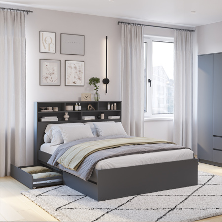 Стеллаж-полка "Симпл" СП-01 (графит)