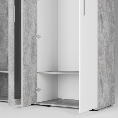 "Инстайл" Шкаф для белья ШК-31 (бетон/белый)