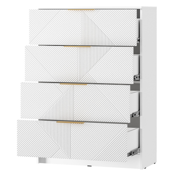 Комод "Эмилия" КМ-02 (Белый/жемчужно-белый (MF31))