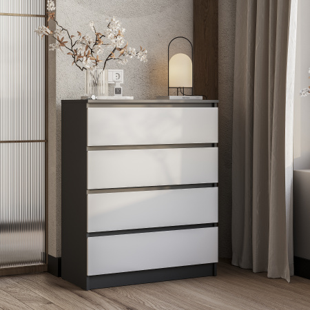 Комод "Шарм" КМ-02 (Графит/ Белый)