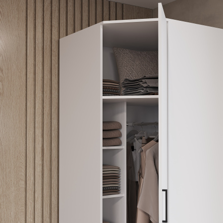 Шкаф угловой "Фьюжн" ШКУ-04 (Белый)