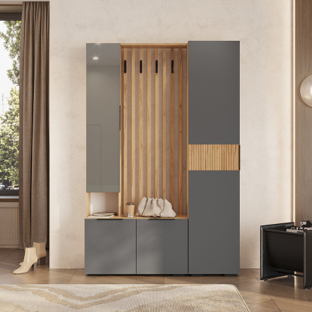 Прихожая "Сандра" ПР-03 (Крафт/Графит)