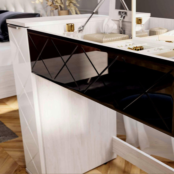 "Кимберли" СТ-05 (ясень белый/лакобель черная)