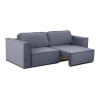 Диван прямой Бергамо выкатной 2х секционный НПБ (ткань: Model Dark Grey)