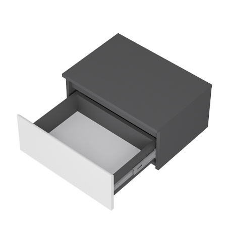 Тумба прикроватная "Шарм" ТБ-11 (Графит/ Белый)