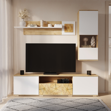 Шкаф навесной "Тиволи" ШКН-01 (Крафт/Белый) Шкаф навесной "Тиволи" ШКН-01 (Крафт/Белый)