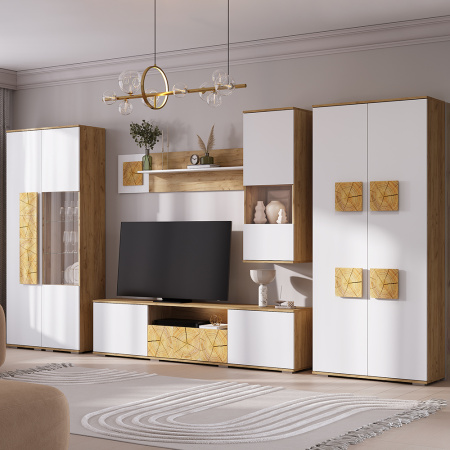 Полка навесная "Тиволи" ПЛ-01 (Крафт/Белый) Полка навесная "Тиволи" ПЛ-01 (Крафт/Белый)