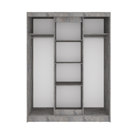 Шкаф-купе "Смарт" ШКК-06 (Цемент светлый/белый)