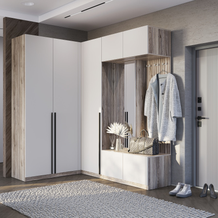 Шкаф угловой "Урбан" ШКУ-06 (Дуб смоки/Кашемир)