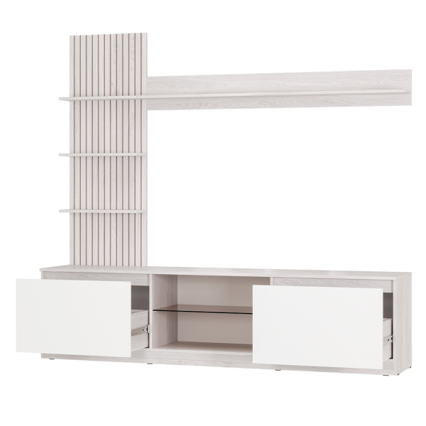 Гостиная "Убер" ГС-05 (ясень белый/белый)