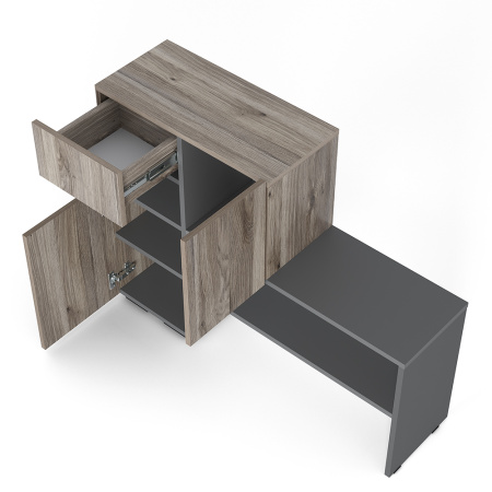 Тумба "Карина" ТБ-01 (Дуб смоки/Графит)