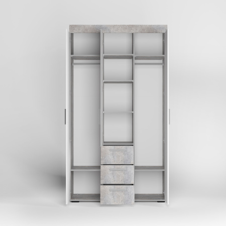 "Инстайл" Шкаф для белья ШК-30 (бетон/белый)