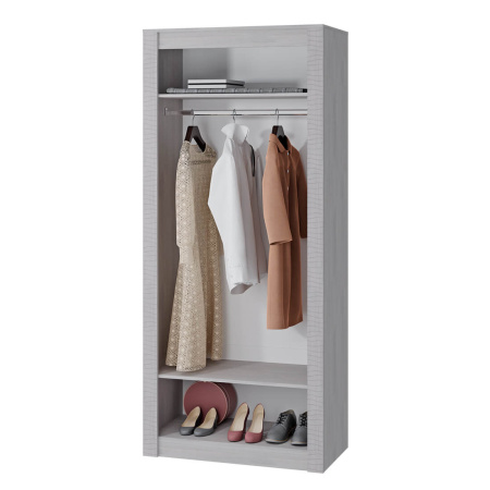 Шкаф 2-х створчатый "Монако" ШК-37 (ясень белый/F12)