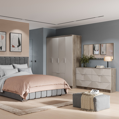 Комод "Эмилия" КМ-04 (Дуб смоки/Айриш (MF03)