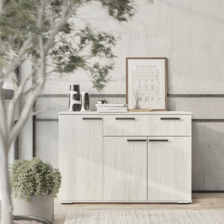 Комод "Стандарт-4 NEW" (дуб крафт белый)