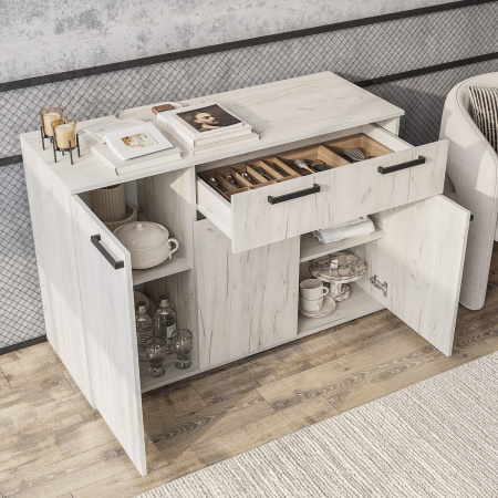 Комод "Стандарт-4 NEW" (дуб крафт белый)