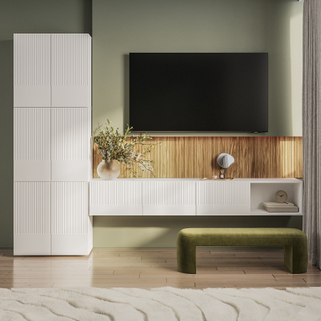 Шкаф навесной "Монблан" ШКН-03 (белый/лофт белый (М17)