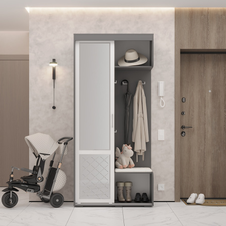 Прихожая "Варда" (графит/белый)