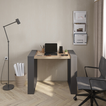 Стол компьютерный "Арчи" (Графит/Дуб керра)