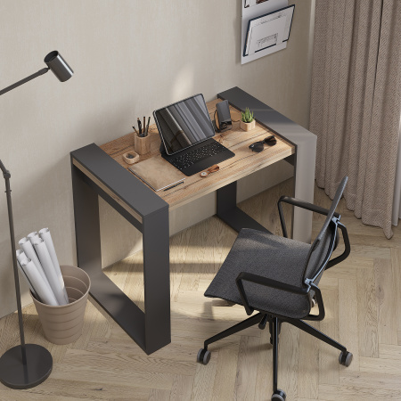 Стол компьютерный "Арчи" (Графит/Дуб керра)