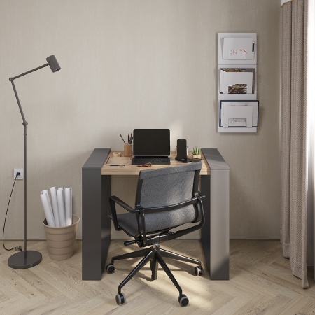 Стол компьютерный "Арчи" (Графит/Дуб керра)