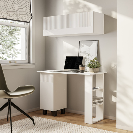 Стол письменный "Монблан" ПС-03 белый (белый/лофт белый (М17))