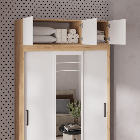 Шкаф-купе "Тео" ШКК-02 NEW (Крафт/Белый)