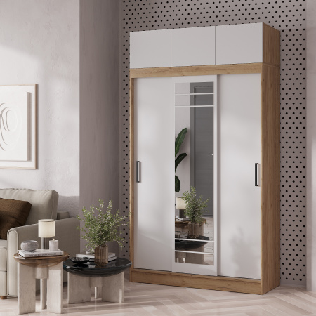 Шкаф-купе "Тео" ШКК-02 NEW (Крафт/Белый)