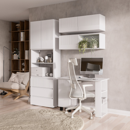 Стол письменный "Монблан" ПС-03 белый (белый/лофт белый (М17))