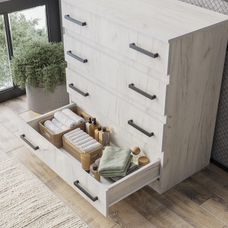 Комод "Стандарт №6" (дуб крафт белый)