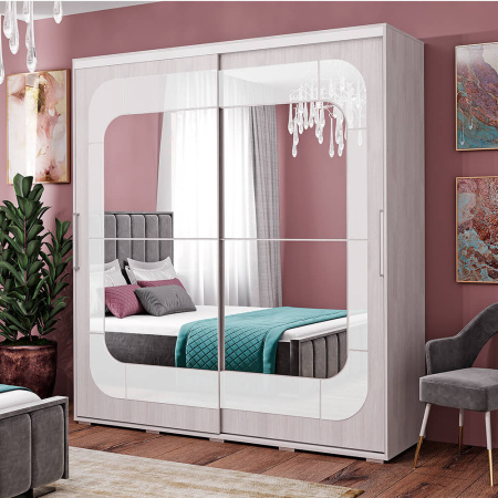 Шкаф-купе "Крафт-7" (Ясень белый)