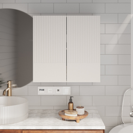 Шкаф навесной "Монблан" ШКН-03 (белый/лофт белый (М17)